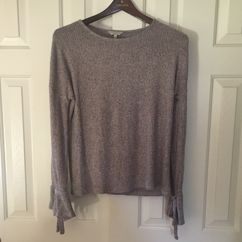 Lucky brand stretchy ribbed sweater, women’s M